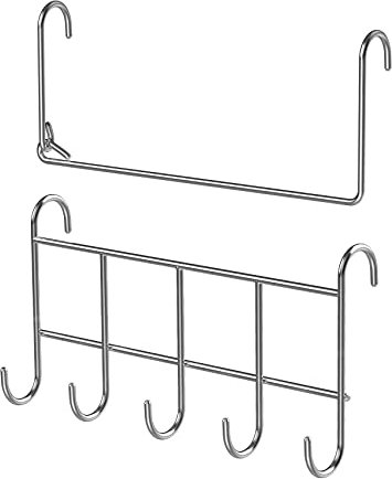 onlyfire Support pour Ustensiles de Barbecue avec 5 Crochets, Porte Sopalin, Accessoire de Barbecue Crochet pour Gril à Gaz et Gril à Charbon de Bois, Support Ustensiles Cuisine