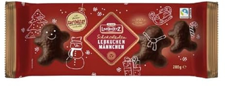 Lebkuchen Mannchen Shokoladen Gingerbread Cookies 200g Lambertz