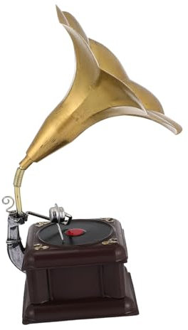Holibanna Plattenspieler Vintage Grammophon Mit Handgekurbeltem Mechanismus Romantischer Deko Für Heim Und Wohnkultur Als Geschenk