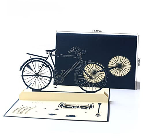 SOPOTUTU Glückwunschkarte Fahrrad Handgefertigte Grußkarte Zur Graduation Und Geburtstagsfeier Kreative Und Farbenfrohe Pop-up Karte Für Freunde Und Familie