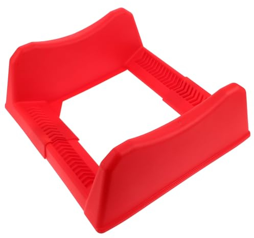Supporto Espositivo per Pneumatici Auto, Base Plastica Rossa Regolabile