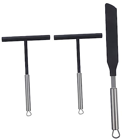 Healifty 1 juego Esparcidor de Masa Inoxidable para Crepes y Panqueques Espátula y Herramienta Profesional para Uso Doméstico y Restaurantes