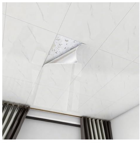 Wandverkleidung Selbstklebend Deckenplatten für Abziehen und Aufkleben, Akustikdecken für abgehängte Decken, selbstklebende Deckenplatten für Abziehen und Aufkleben für Restaurants, Badezimmer und Woh