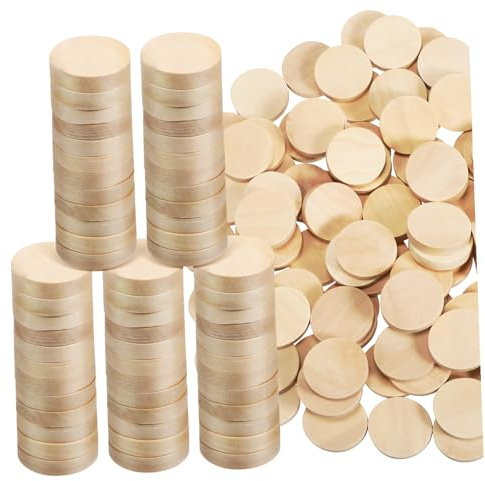 Cercles de Bois pour Loisirs Créatifs, 100 Pièces 20mm | Surface Lisse, Faciles à Peindre Décorer, Usage DIY et Décoration de Table