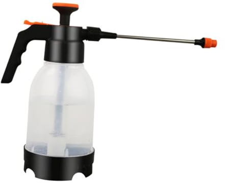 CIYODO Bottiglia Spray a Pressione Manuale 12L Trasparente Arancione Asta Estensibile Annaffiatoio Pratico per Giardinaggio e Pulizia Domestica