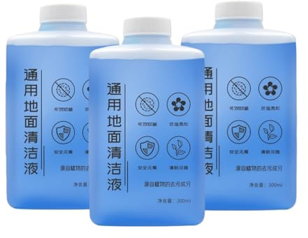 Accessori for aspirapolvere a vapore portatile da 300 ml, liquido detergente universale for pavimenti, liquido detergente speciale, compatibile con Dreame(3 pcs)