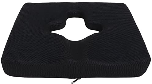 ZPurifylline Coussin anti-escarres, coussin respirant pour hémorroïdes à rebond lent, conception d'ouverture en forme de T pour les patients alités, matériau en fibre avec biseau triangulaire