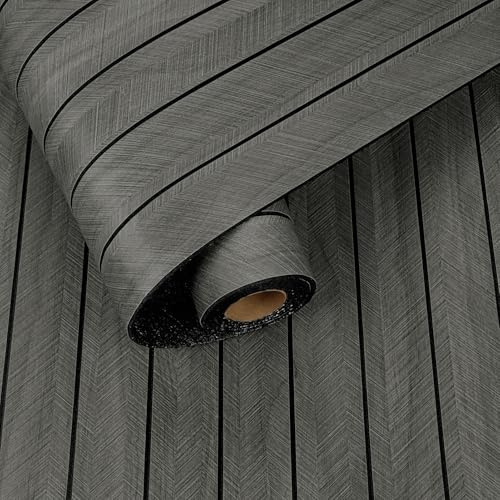 Yullpaper 3d Wandpaneele Holzoptik Schwarz Schaumstoff Selbstklebend Wanddeko Wohnzimmer Flexibel Wandpaneele Garderobe Küche Hellschwarze Tapete Holzoptik PVC Paneele Wandverkleidung Innen 30 x 500cm