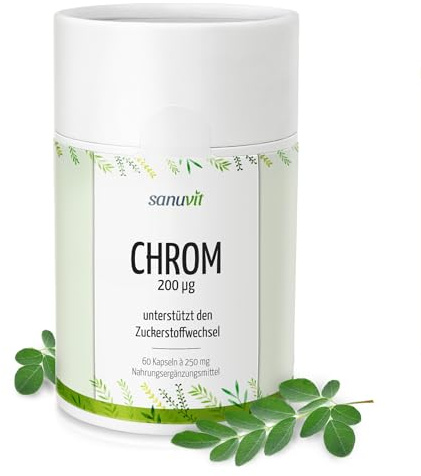Sanuvit Chrom 60 Kapseln - Reinstoffprodukt direkt vom Hersteller (hypoallergene Manufaktur)