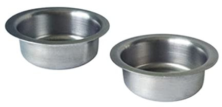 RANRAO Metall-Kerzenhalter, Teelichthalter, Teelichtdosen, Schale, Kerzenform, leeres Etui, Kerzenwachsbehälter, verhindert das Tropfen von Wachs, Silber, 12 Stück