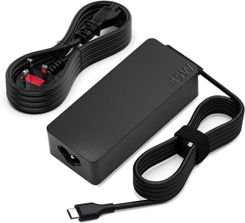 USB C Laptop Charger 45W Compatible with Acer HP Asus Lenovo Chromebook | Acer Chromebook HP Chromebook Asus Chromebook Lenovo Chromebook Samsung and More Type-C Adapter Power Supply Cord UK Plug