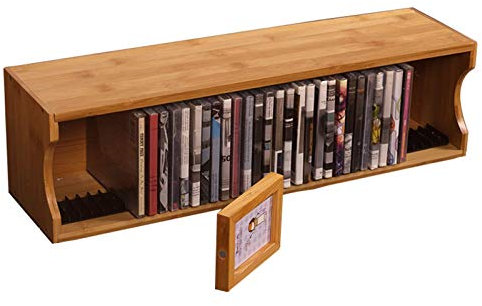 Scaffale per CD Scaffale per Dvd, può Contenere 30 Dischi Blu-Ray per CD di Giochi, Parete divisoria Decorativa, L55.5*W14.5*H20CM Porta Dischi per Giochi Desktop (Color : 55.5 * 20 * 1