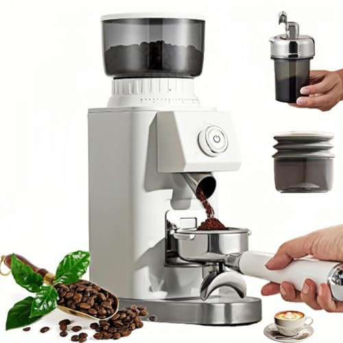 Molinillo De Café EléCtrico (Compatible Con Mangos De 51/58 Mm) + 24 Configuraciones De Molienda Precisas, Molinillo De Café AutomáTico Con Un Solo BotóN, Gran Capacidad De 100 G