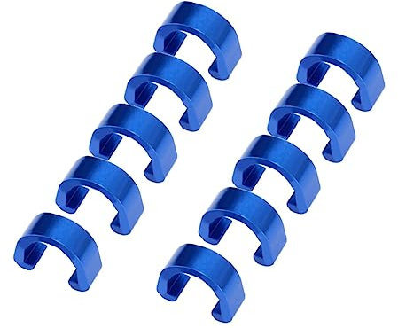 BESPORTBLE 10stücke C-förmige Schnalle Aus Aluminiumlegierung Blau Für Fahrradschläuche Und Bremsleitungen Wiederverwendbar Passend Für MTB Und Rennräder Zur Kabelorganisation Und Fixierung