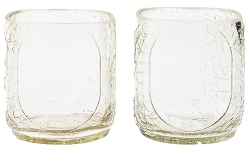 GoGiftid Bicchieri riciclati da 300 ml, in vetro riciclato retrò, realizzati a mano, per rum, whisky e cocktail, regalo ecologico per lui, regali di Natale (confezione da 2)
