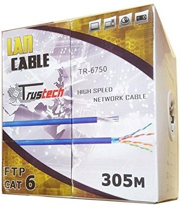 TRUSTECH MATASSA Bobina Cavo di Rete LAN Cat 6 FTP 305 MT SCHERMATO