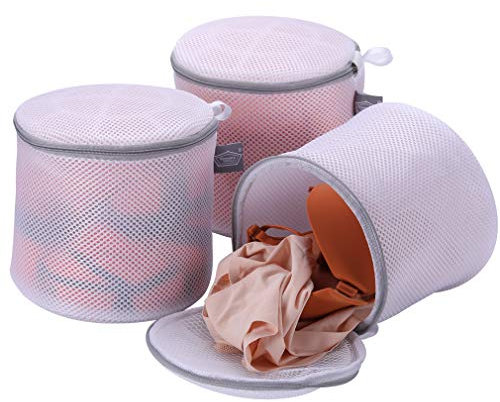 Kimmama Feinwasch-BH-Waschbeutel,Waschbeutel aus hochdurchlässigem Sandwichstoff für Dessous,Unterwäschebeutel für BHs,Socken,Slips,Unterhemden,Packung mit 3