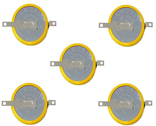 EASTCELL CR2032-1F2 CMOS BIOS 3V Lithiumbatterie 210 mAh Lötfahnen 5 Stück | Zur Speicher- und Uhrzeitpufferung kompatibler Mainboards und Elektronikbaugruppen; Bauform, Position und Polung genau prüfen