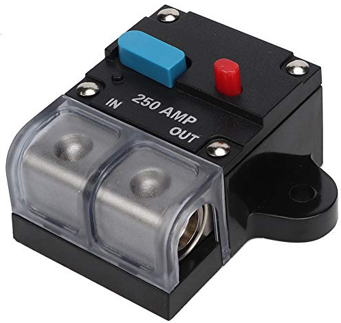 Gorgeri 80A 300A Auto Rücksetzbarer Leistungsschalter Selbstwiederherstellung Sicherung Manueller Reset-Taste Leistungsschalter (250A) - Leistungsschalter Sicherung, Audio Leistungsschalter