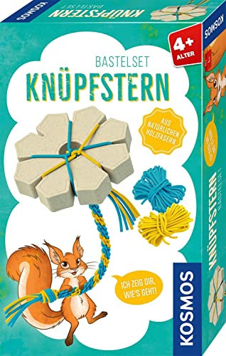 KOSMOS 712594 Knüpfstern, Bastel-Set für Kordeln, für Kinder ab 4 Jahre, als Freundschaftsarmbänder, Deko, Haarband, Schnürsenkel, Schmuck, kreative Basteleien, DIY, Geschenk, Spielzeug