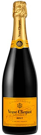 Elegante Cofanetto in legno, Personalizzabile sia con foto che con testo, contenente 1 bottiglia di Champagne o Spumante + 2 Flûte, Ottima ed Esclusiva idea regalo (Veuve Clicquot)