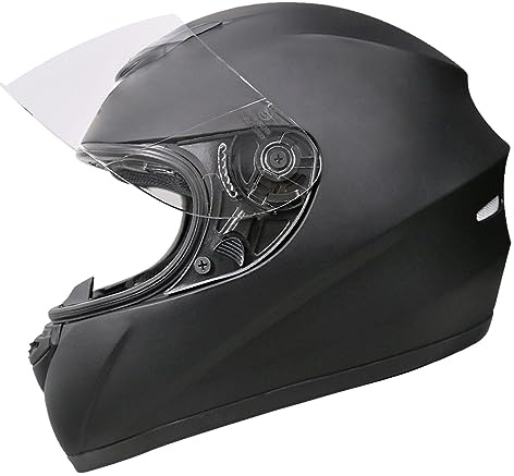 Zorax Motorradhelm, Integralhelm, Größe XL, 61 cm, matt schwarz, ECE 2206 genehmigt