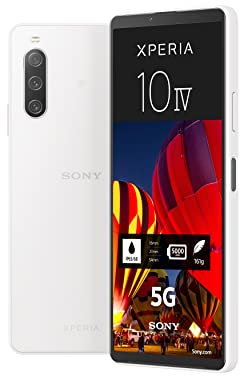 Sony Xperia 10 IV (5G Smartphone, 6 Zoll, OLED-Display , Dreifach-Kamera, 3,5-mm-Audioanschluss, 5.000mAh Akku, Dual SIM hybrid) 24+6 Monate Garantie [Amazon Exklusiv] weiß