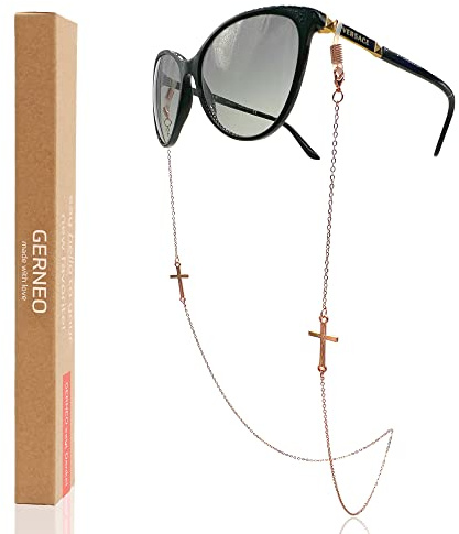 GERNEO® – Rom – korrosionsbeständige Brillenkette & Maskenhalter – vergoldet oder versilbert – einzigartig hochwertige Brillenkette & Brillenband für Sonnenbrillen & Lesebrillen