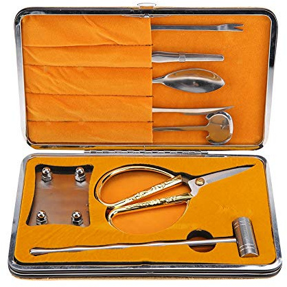 8Pcs Lobster Crab Cracker Tools Stainl Steel Seafood Claw Tool Set Gift Leg Kit,C Set,Lobster C Pot,Lobster Pick,Lobster Eating Tools,Lobster Cracker Crab Cracker Set Seafood cutle