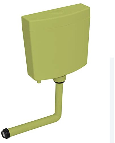 Tidyard Spülkasten Wasserzulauf Unten 3/6 L Toilettenspülung Wasserspülkasten WC-Spülkasten Klospülung Aufputzspülkasten Mit 2 Tasten Olivgrün