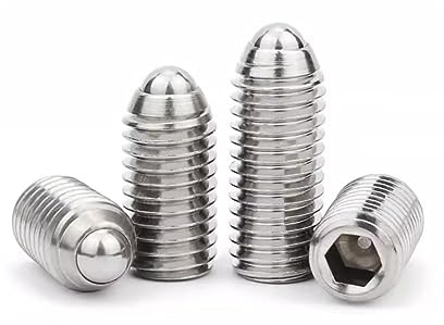 SYDARSYN Kugelkopf Madenschrauben 304 Edelstahl Gewindestifte Innensechskant-Schrauben Feder Kugel Plunger M2.5x10mm (10 Stück)