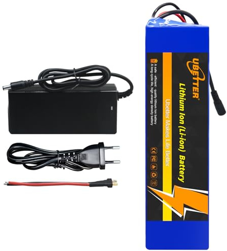 UBETTER 48V Ebike Batterie 20AH Lithium Akku, Elektrofahrrad-Akku 48V mit BMS, Elektro-fahrradBatterie mit 2A Ladegerät für 250-1400W Elektrofahrrad, Scooter, Rollermotor (48V 20Ah)