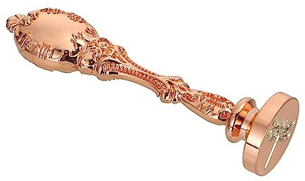 SEWACC 2stücke Retro Wachs Siegelstempel Mit Metallgriff Vintage Feuerzeugsiegel Für Scrapbooking Einladungen Und Abnehmbarer Stempelkopf Für Kreative Dekorationen Roségold