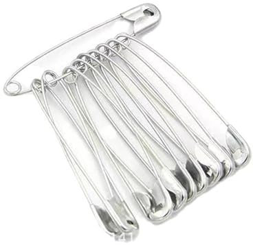 100PCS Starke Sicherheitsnadel,Groß Stark Sicherheitsnadeln,Starke Vernickelte Sicherheitsnadel Für Decken, Röcke, Kilts, Strickstoff