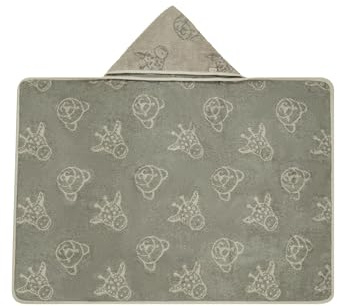 Sterntaler Baby Kapuzenbadetuch 100x70cm Löwe Leo – Rechteckiges Badetuch aus weicher, saugfähiger Baumwolle – Süße Stickerei auf der Kapuze, Ocker
