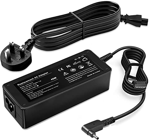 N20C5 N22C6 N15Q8 N20C12 N16P1 N19H2 45W 3.0 * 1.1mm Laptop Charger | Compatible with Acer Aspire A315-24P-R7VH AV15-51-7617 AG15-42P A515-56 19V 2.37A Adapter