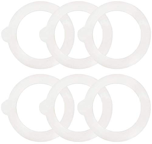 OHEETU Lot de 6 joints d'étanchéité ronds en caoutchouc blanc de 9,4 cm - Joints d'étanchéité de rechange hermétiques et étanches pour bouteilles en verre