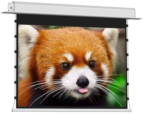 GJBMXSM Schermo per Proiettore Elettrico 72 Pollici con Telecomando, Telo per Proiettore Cinematografico 4K 3D HD a Sollevamento Motorizzato per Home Cinema, Ufficio, Scuola, Videogiochi 72inch(4:3)