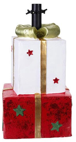 Holyart Alberi di Natale: Base per albero Natale 120-150 cm due pacchi regalo 50X25X25 cm
