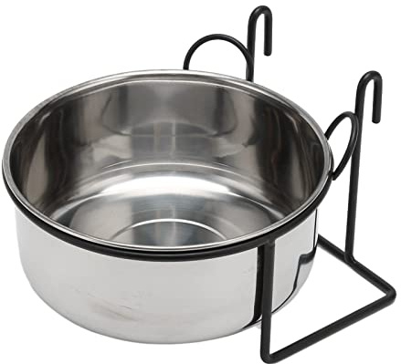 Fafeims Hundskålar, Coop Cup i Rostfritt Stål, Hängande Husdjursskål för Burar med Livsmedelssäker Design, Spillfri Matare för Hundar Katter Fåglar Kaniner