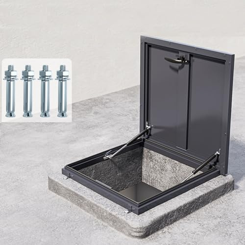 QSTGX Dachtritte FüR Schornsteinfeger, verdickte Aluminiumlegierung abgedichtete Konstruktion regensicher, belüftet, Zugang und Ausgang(50x50-55x55-61x61 cm)