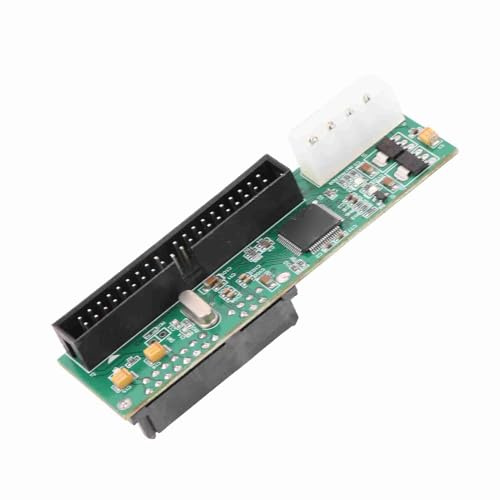 HEEPDD Convertisseur Adaptateur PATA IDE vers avec Port IDE 40 Broches et Connecteur d'alimentation 4 Broches, Vert, 3,86 X 1,1 Pouces