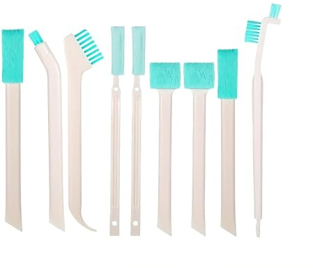 8 Pack Small Cleaning Brushes for Small Spaces, Blue PP Crevice Cleaning Brush Set for Window Tracks, Corners, Grooves and Narrow Gaps, Household Detail Cleaning Tools