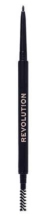 Revolution Precise Brow Pencil, dubbelsidig ögonbrynspenna med borste för tätt definierade ögonbryn, Ebenholts, 0,5 g