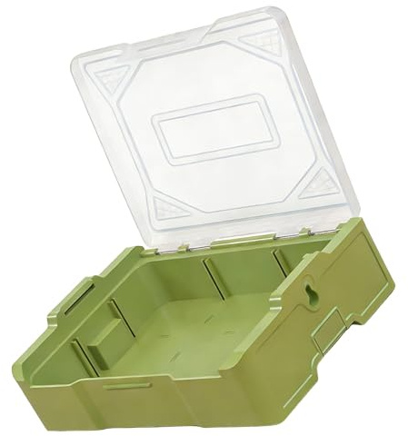 Outil empilable avec cloison amovible et fenêtre transparente pour charge de 20 kg Conteneur empilable pour l'organisation