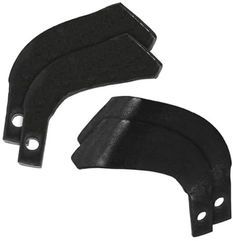 IMJ-Global Juego de 2 + 2 cuchillas de cuchillo, izquierda y derecha, para motocultor, 148 x 42 mm, grosor 5,5 mm, orificio Ø10 mm