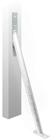 Wiltec Sturmanker aus Stahl 650 x 290 mm, Bodenanker verzinkt, Zaunhalter zur Sturmsicherung, Pfostenhalter für Gartenzaun und Sichtschutz