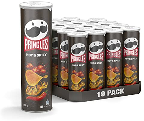 Pringles Hot & Spicy | Chips épicés | Pack de 19 sachets (19 x 185g)