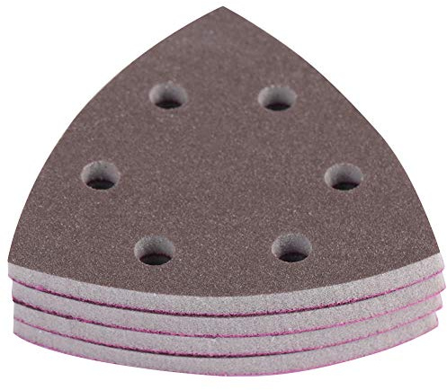 4 Piezas de Papel de Lija de 6 Agujeros,para Lijadora de Papel de Lija Triangular (300-400＃)