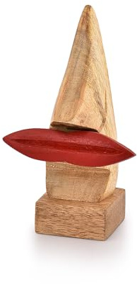 Indus Lifespace Decorative Spectacle Holder Wooden Eyeglass Home Decor Display Stand Office Desk Decoration (Red Lips)